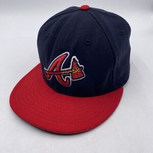 Atlanta Braves Hat Alternate New Era  59fifty Blue Fitted  7 1/4 On The Field